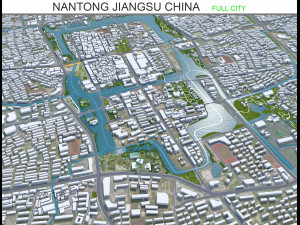 Nantong city Jiangsu China 60km 3D Model