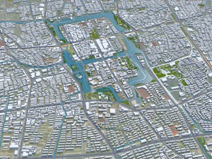 Nantong city Jiangsu China 60km 3D Model