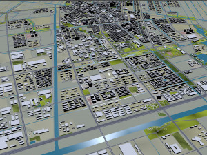 Nantong city Jiangsu China 60km 3D 모델