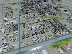 Nantong city Jiangsu China 60km 3D Model