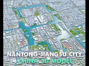 Nantong city Jiangsu China 60km 3D 모델