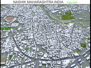 Nashik city Maharashtra India 30km 3D Model