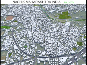 Cidade de Nashik Maharashtra Índia 30 km Modelo 3D