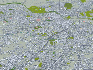 Nashik city Maharashtra India 30km Modello 3D