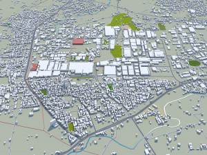 Nashik city Maharashtra India 30km Modello 3D