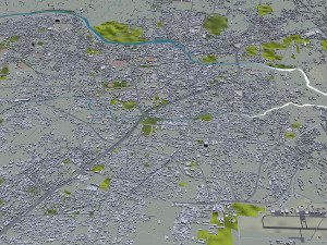 Nashik city Maharashtra India 30km Modello 3D