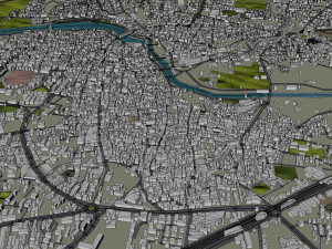 Nashik city Maharashtra India 30km Modello 3D
