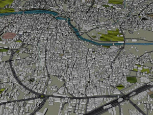 Nashik city Maharashtra India 30km 3D Model