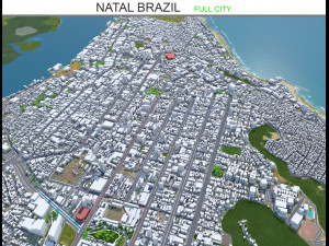 Natal city Brazil 30km 3D Model