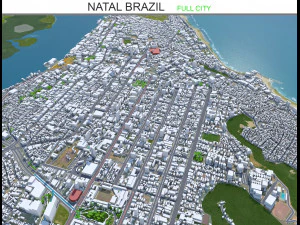 Місто Натал Бразилія 30 км 3D Модель