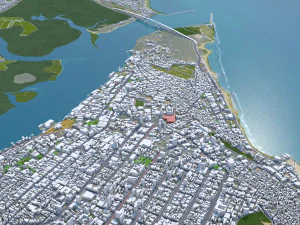 Natal city Brazil 30km 3D Model