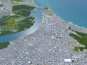 Natal city Brazil 30km 3D Model