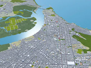 Natal city Brazil 30km 3D Model