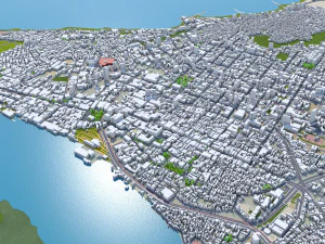 Natal city Brazil 30km 3D Model