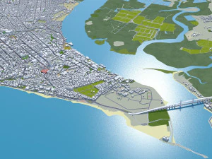 Natal city Brazil 30km 3D Model