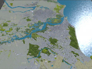 Natal city Brazil 30km 3D Model