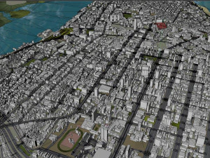 Natal city Brazil 30km 3D Model
