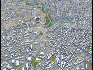 Niamey city Niger 30km Model 3D