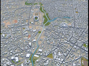 Niamey city Niger 30km 3D Model