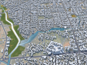Niamey city Niger 30km Model 3D