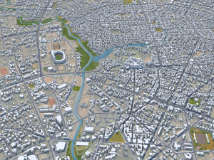 Niamey city Niger 30km Model 3D