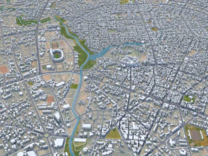 Niamey city Niger 30km 3D Model