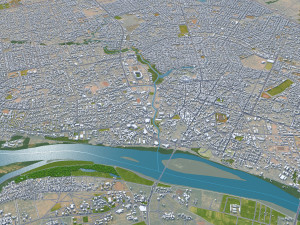 Niamey city Niger 30km Model 3D