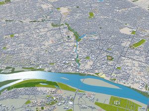 Niamey city Niger 30km Model 3D