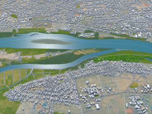 Niamey city Niger 30km Model 3D