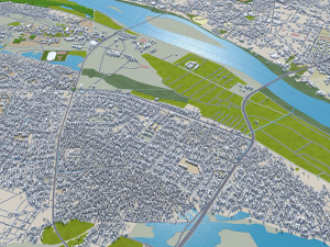Niamey city Niger 30km Model 3D