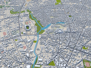 Niamey city Niger 30km Model 3D