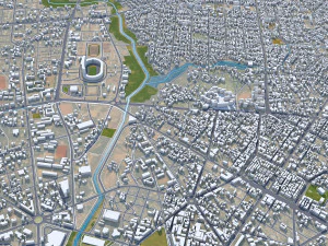 Niamey city Niger 30km 3D Model