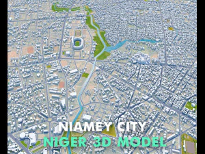 Niamey city Niger 30km 3D Model