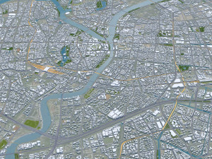 Ningbo city Zhejiang China 150km 3D Модель