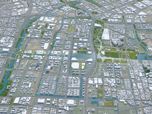 Ningbo city Zhejiang China 150km 3D Модель