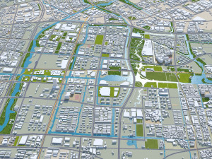 Ningbo city Zhejiang China 150km 3D Модель