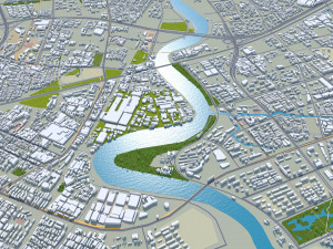 Ningbo city Zhejiang China 150km 3D Модель