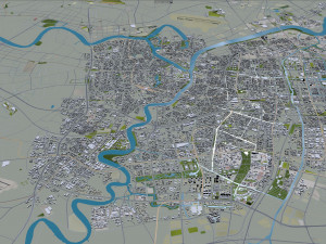 Ningbo city Zhejiang China 150km 3D Модель
