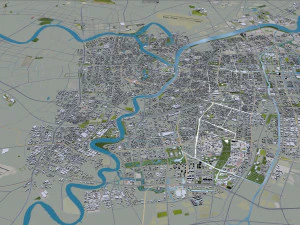 Cidade de Ningbo Zhejiang China 150 km Modelo 3D