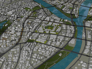 Ningbo city Zhejiang China 150km 3D Модель