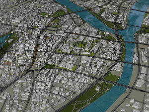 Cidade de Ningbo Zhejiang China 150 km Modelo 3D