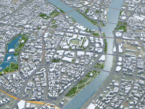 Cidade de Ningbo Zhejiang China 150 km Modelo 3D