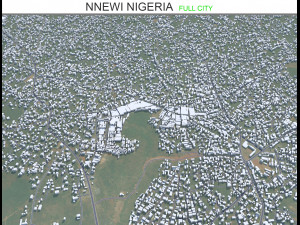 Nnewi city Nigeria 15km 3D Model