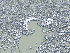 Nnewi city Nigeria 15km 3D Model