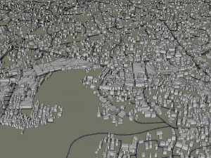 Nnewi city Nigeria 15km 3D Model