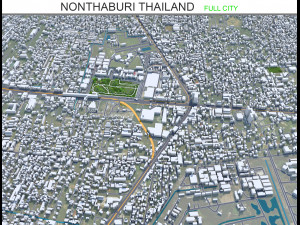 Nonthaburi city Thailand 15km 3D Model