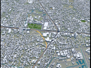 Nonthaburi city Thailand 15km Modelo 3D