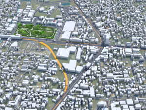 Nonthaburi city Thailand 15km Modelo 3D
