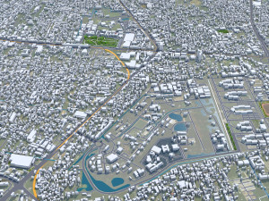 Nonthaburi city Thailand 15km Modelo 3D