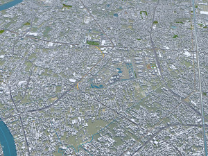 Nonthaburi city Thailand 15km Modelo 3D